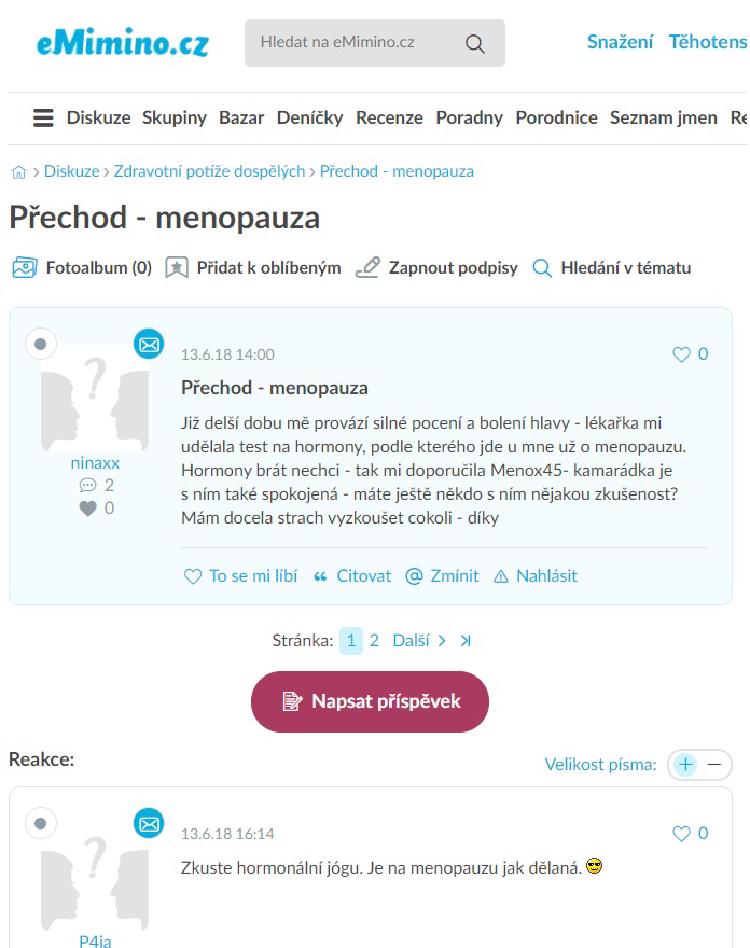 Největší diskuzní forum (nejen) pro ženy emimino.cz